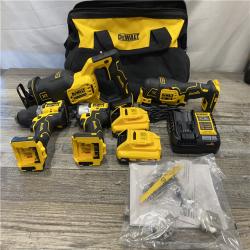 AS-IS DEWALT 20-Volt Maximum Lithium-Ion Cordless 4-Tool Combo Kit with (2) 4 Ah Batteries and Charger