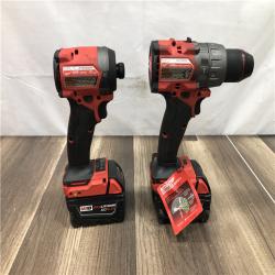 AS-IS Milwaukee  FUEL 18V Lithium-Ion Brushless Cordless Hammer Drill and Impact Driver Combo Kit