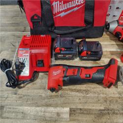 HOUSTON LOCATION - AS-IS M18 18V Lithium-Ion Cordless Combo Kit (5-Tool) with (2) Batteries  Charger and Tool Bag