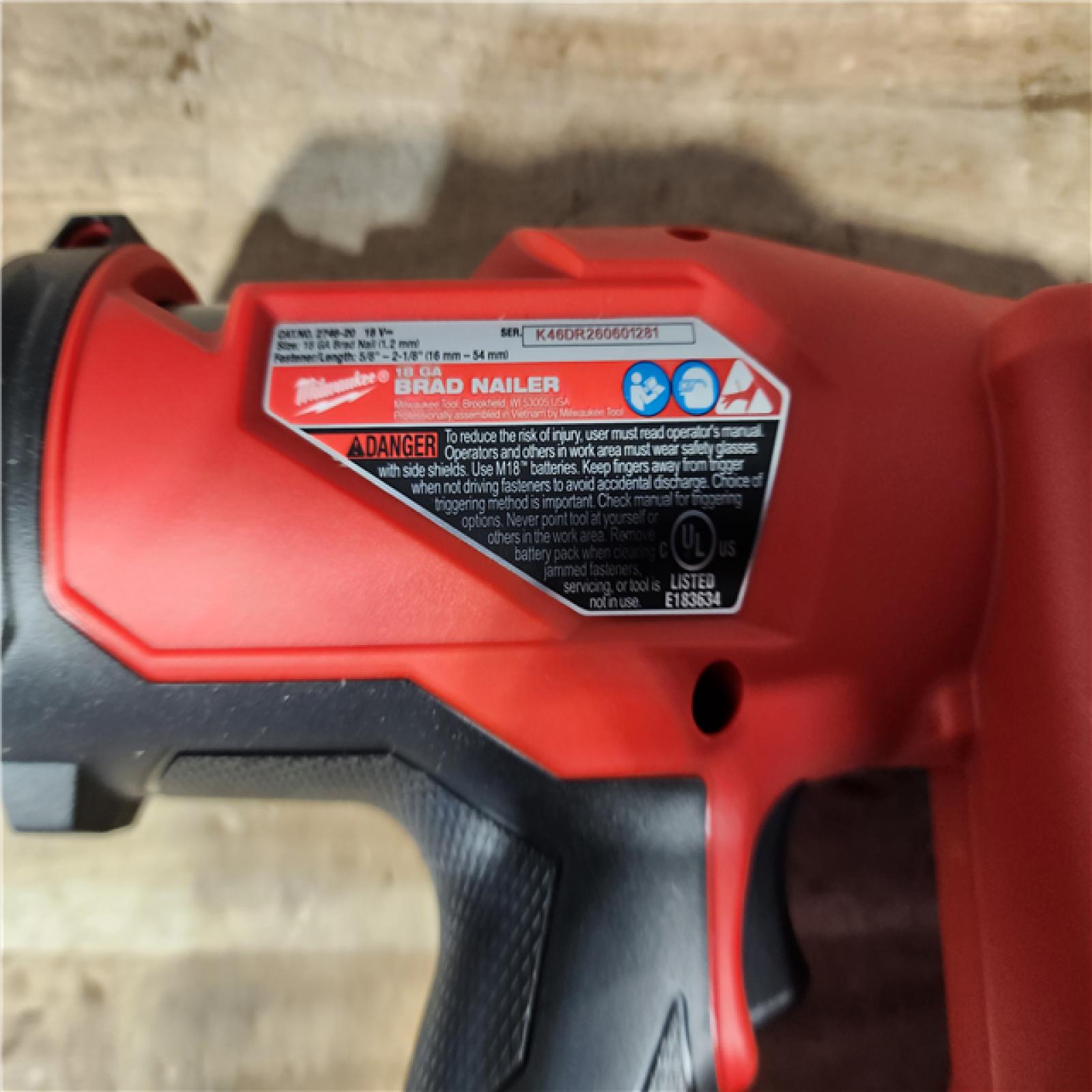HOUSTON LOCATION - AS - IS Milwaukee FUEL 18-Volt Lithium-Ion Brushless Cordless Gen II 18-Gauge Brad Nailer (Tool-Only)