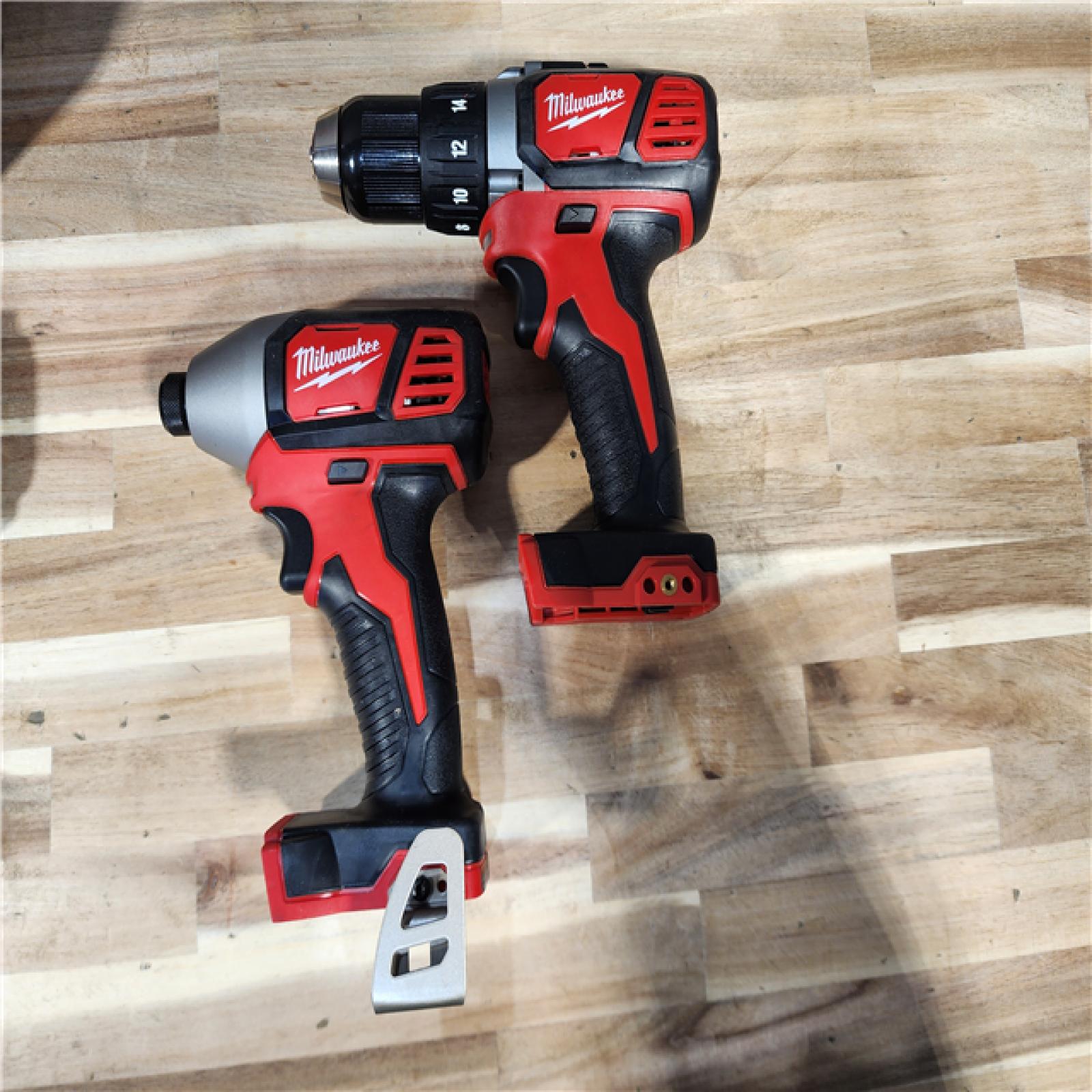 HOUSTON LOCATION - AS-IS Milwaukee 18V Lithium-Ion Cordless Drill Driver/Impact Driver Combo Kit