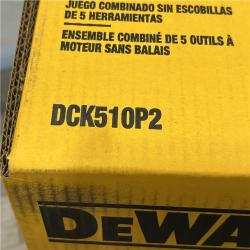 NEW - DEWALT 20V Lithium-Ion Cordless 5-Tool Combo Kit