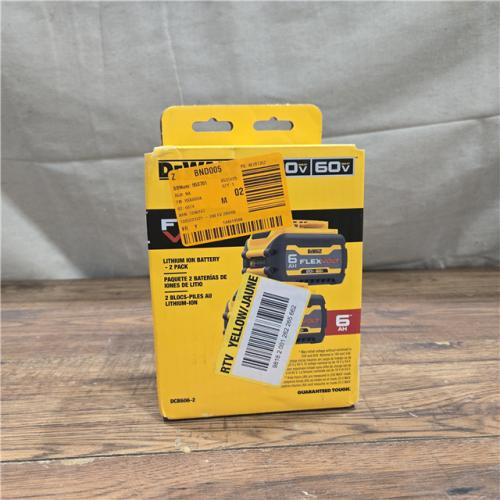 NEW DEWALT FLEXVOLT 20V/60V MAX Lithium-Ion 6.0Ah Battery Pack (2 Pack)