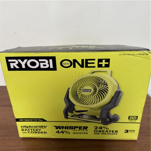 California NEW/Sealed Ryobi One+ 18V Hybrid 7.5 Fan (Tool Only)