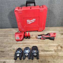 HOUSTON LOCATION - AS-IS M12 12-Volt Lithium-Ion Force Logic Cordless Press Tool Kit (3 Jaws Included) with Two 1.5 Ah Battery and Hard Case