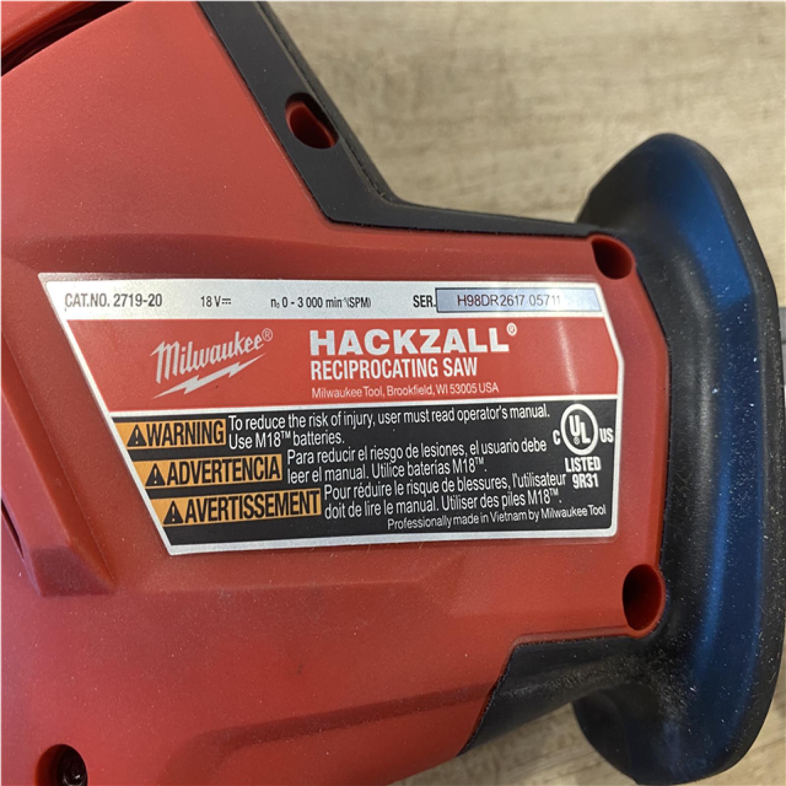 AS-IS Milwaukee FUEL 18V Lithium-Ion Brushless Cordless HACKZALL Reciprocating Saw (Tool-Only)