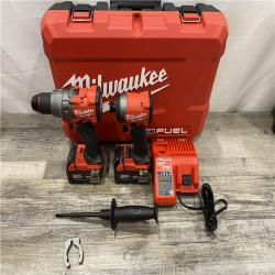 AS-IS Milwaukee FUEL 18V Lithium-Ion Brushless Cordless Hammer Drill and Impact Driver Combo Kit