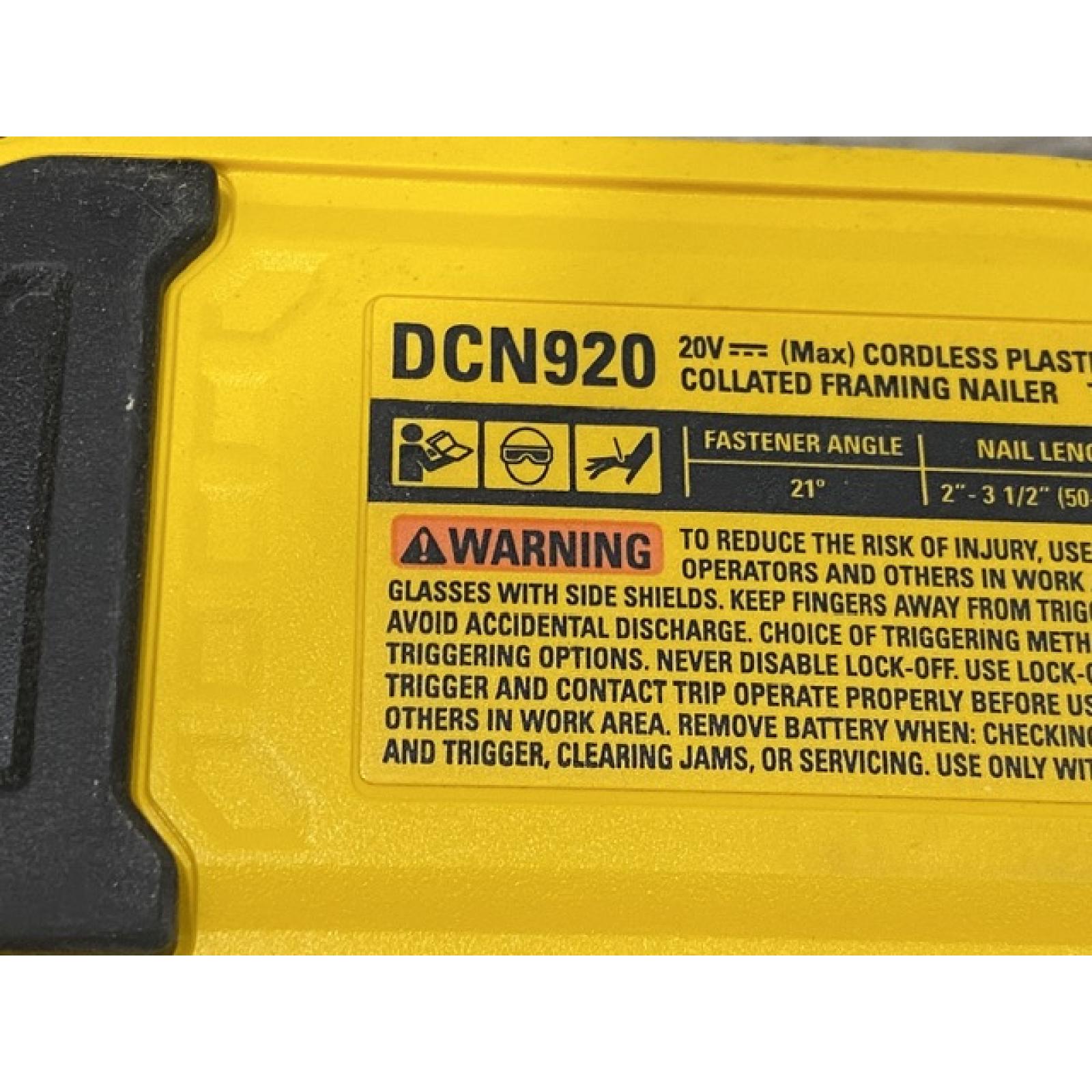 AS-IS DEWALT 20-Volt 21° Cordless Framing Nailer (Tool-Only)