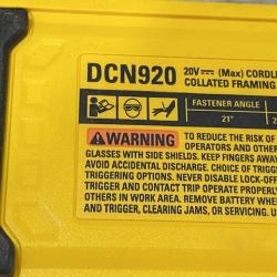 AS-IS DEWALT 20-Volt 21° Cordless Framing Nailer (Tool-Only)