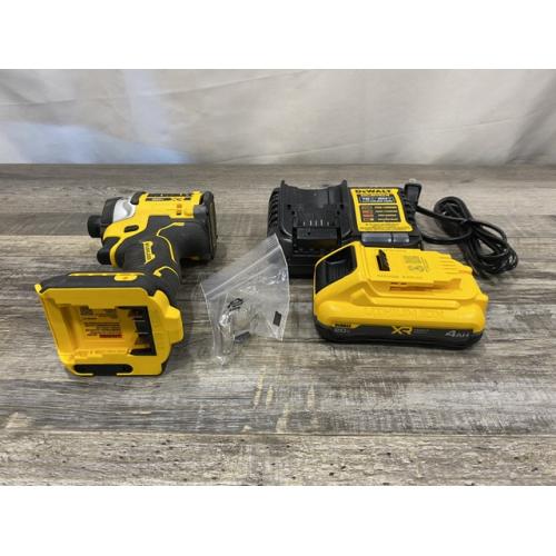 AS-IS DEWALT 20V MAX XR Lithium-Ion Brushless Cordless 3-Speed High Torque 1/4 in. Impact Driver Kit