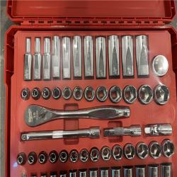 AS-IS - Milwaukee 3/8 in. Drive SAE/Metric Ratchet and Socket Mechanics Tool Set (56-Piece)