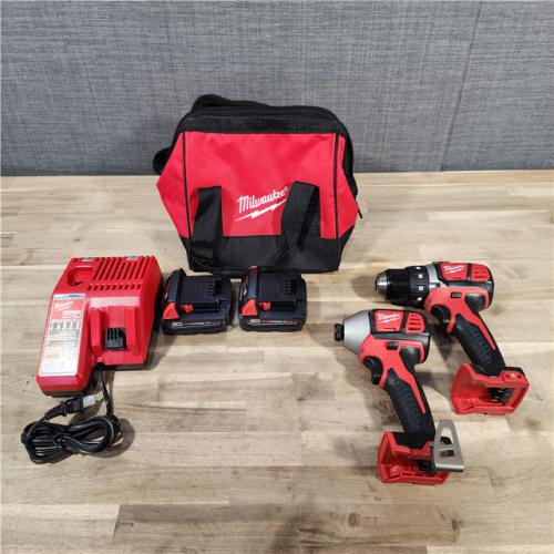 HOUSTON LOCATION - AS-IS Milwaukee M18 18V Cordless Brushed 2 Tool Drill/Driver and Impact Driver Kit