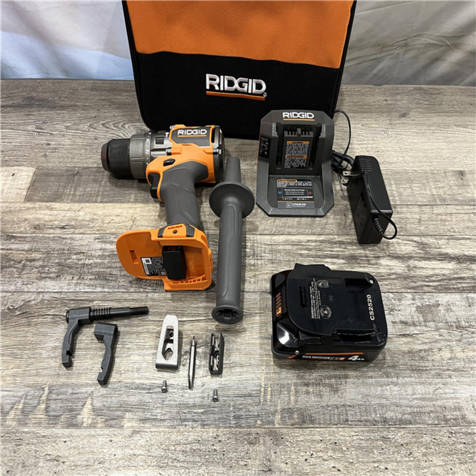 AS-IS RIDGID 18V Brushless Cordless 1/2 in. Hammer Drill/Driver Kit