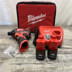 AS-IS Milwaukee 12V Lithium-Ion Cordless 1/4 in. Hex Screwdriver Kit