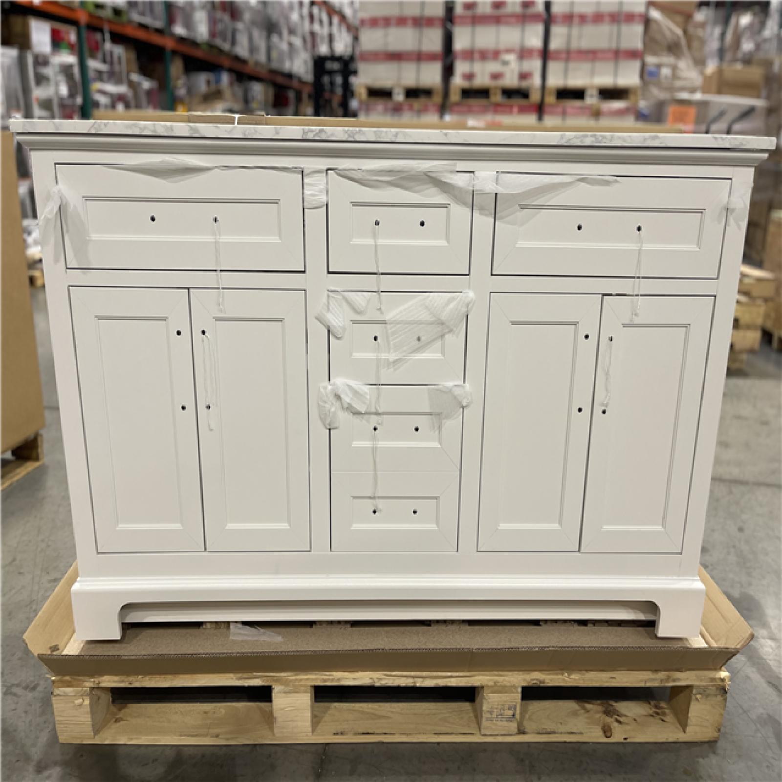 DALLAS LOCATION- HOME DECORATIONS COLLECTION Doveton 60in White- Bathroom Vanity