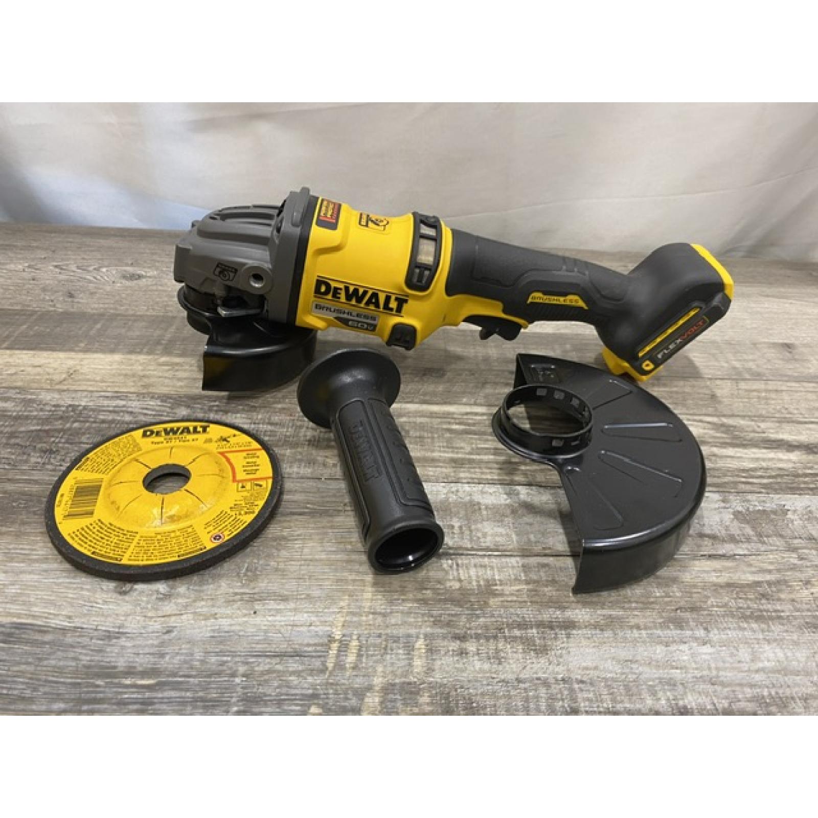 AS-IS DEWALT FLEXVOLT 60V MAX Cordless Brushless 4.5 in. to 6 in. Small Angle Grinder with Kickback Brake (Tool Only)