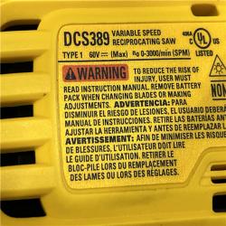 AS-IS DEWALT FLEXVOLT 60V MAX Cordless Brushless Reciprocating Saw (Tool Only)