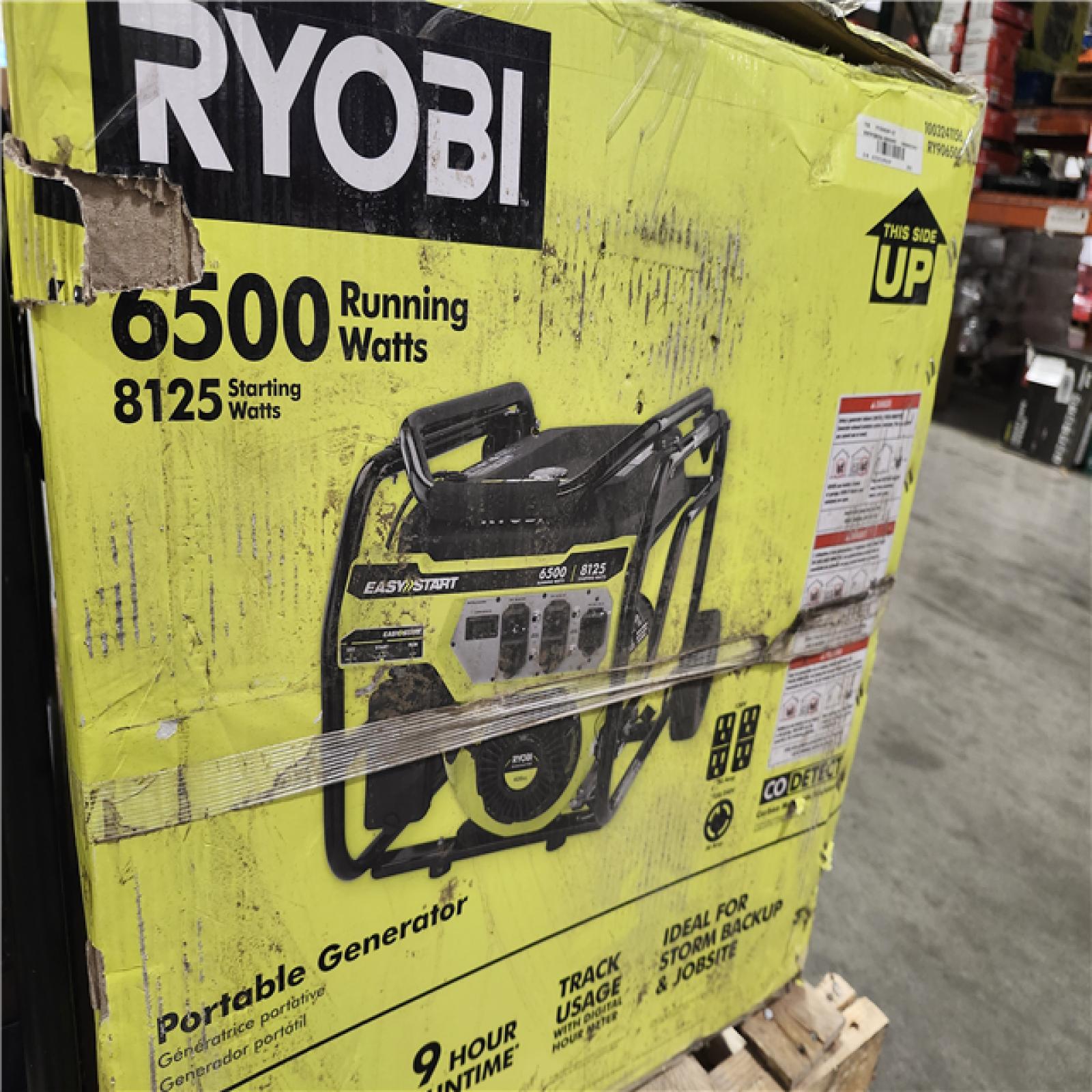 Dallas Location - As-Is RYOBI 8125-Watt Gasoline Powered Portable Generator