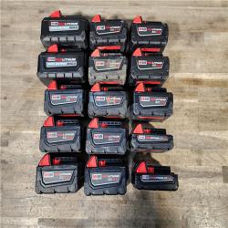 HOUSTON LOCATION - AS-IS MILWAUKEE BATTERY PACK QTY - 15