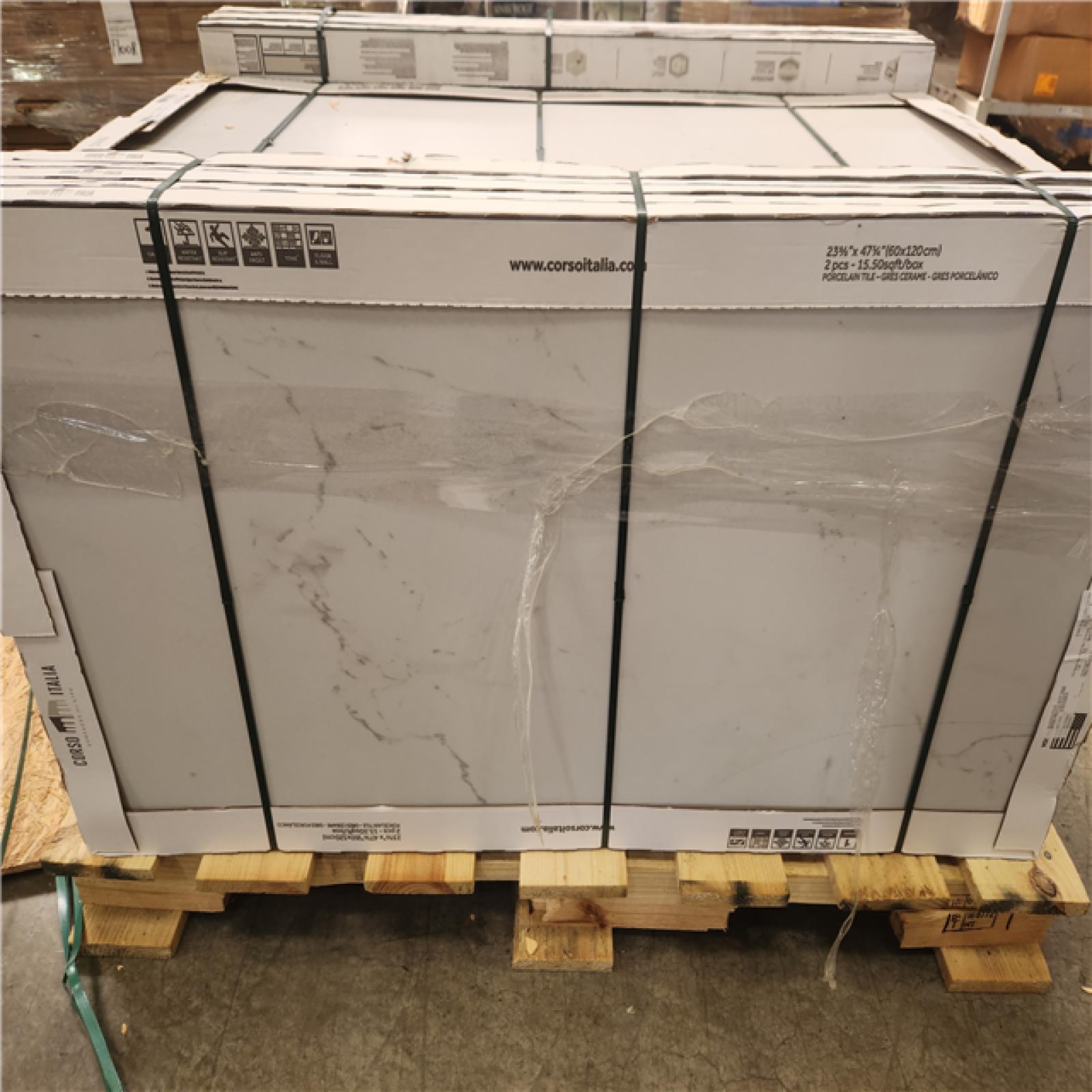 Phoenix NEW Corso Italia Impero Prestige White Matte 24 in. x 48 in. Marble Look Porcelain Floor and Wall Tile (527 sq. ft./34 Case)