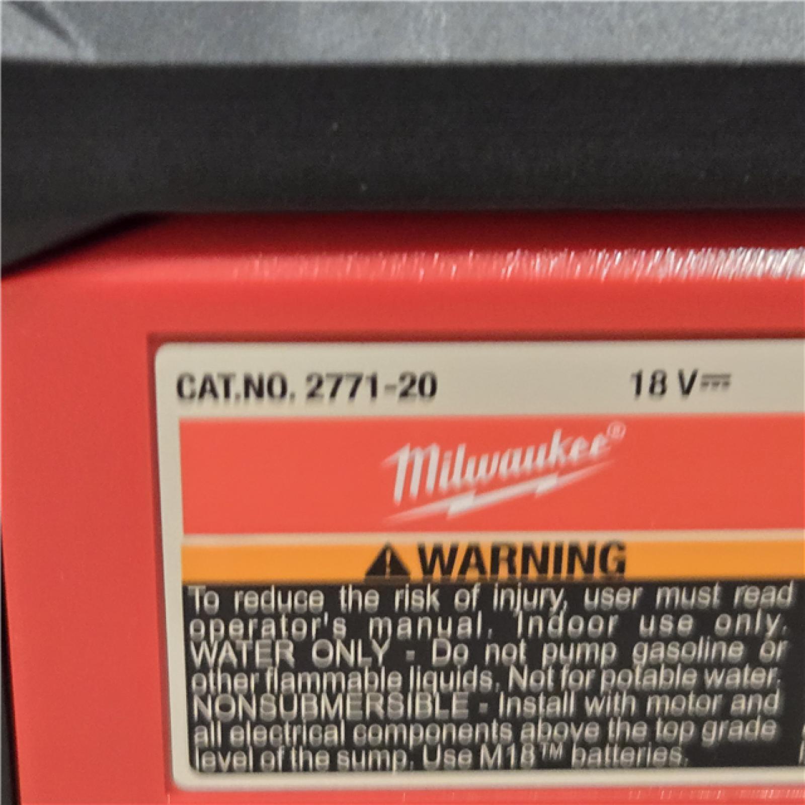 AS-IS Milwaukee 18V 1/4 HP Cordless Transfer Pump (Tool Only)