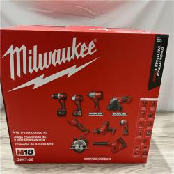 NEW Milwaukee M18 18-Volt Lithium-Ion Cordless Combo Kit 9-Tool with 2-Batteries  Charger and Tool Bag