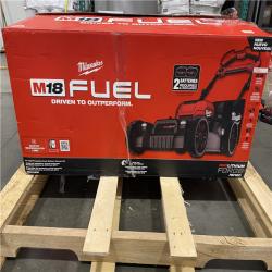 Dallas Location - As-Is Milwaukee M18 FUEL Brushless Cordless 21 in. Walk Behind Dual Battery Self-Propelled Mower Kit
