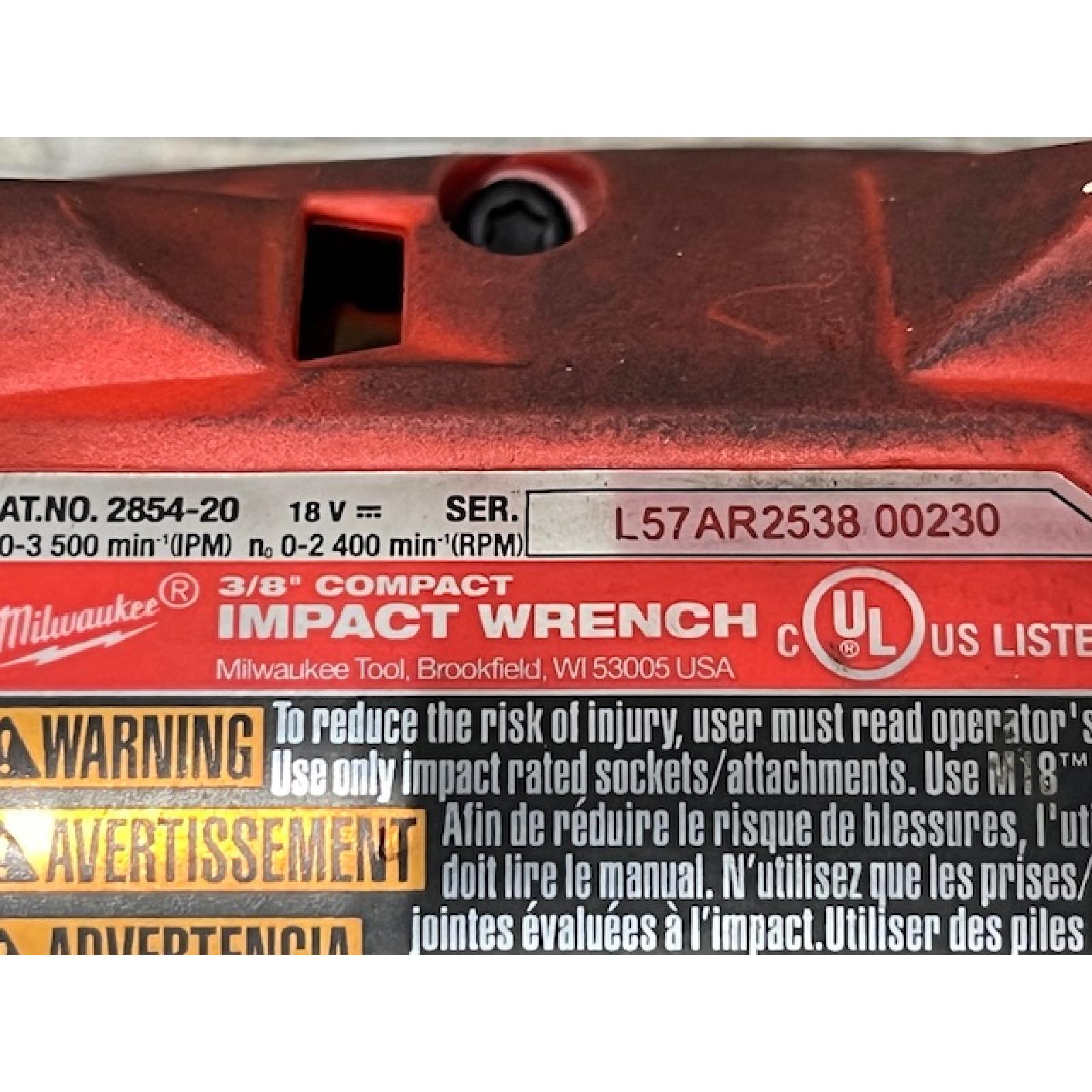 AS-IS Milwaukee FUEL 18V Lithium-Ion Brushless Cordless 3/8 in. Compact Impact Wrench Kit