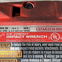 AS-IS Milwaukee FUEL 18V Lithium-Ion Brushless Cordless 3/8 in. Compact Impact Wrench Kit