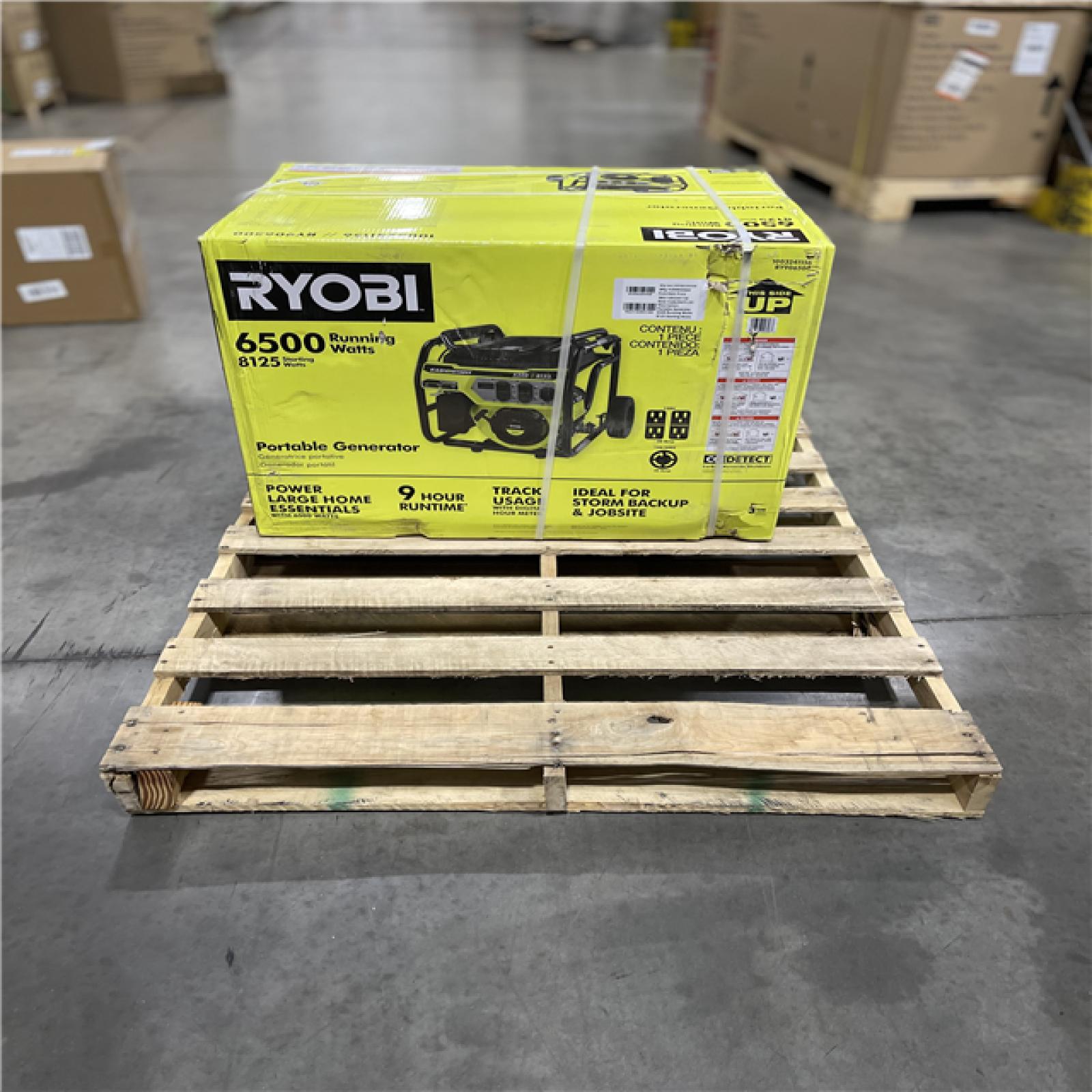 DALLAS LOCATION - RYOBI 8125-Watt Gasoline Powered Portable Generator with CO Detect Shutdown Sensor
