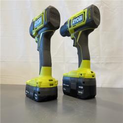 AS-IS - ONE+ 18V Cordless 6-Tool Combo Kit with 1.5 Ah Battery, 4.0 Ah Battery, and Charger