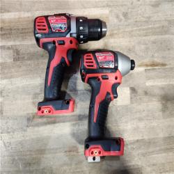 HOUSTON LOCATION - AS-IS Milwaukee 18V Cordless Brushed 2-Tool Drill/Driver and Impact Driver Kit