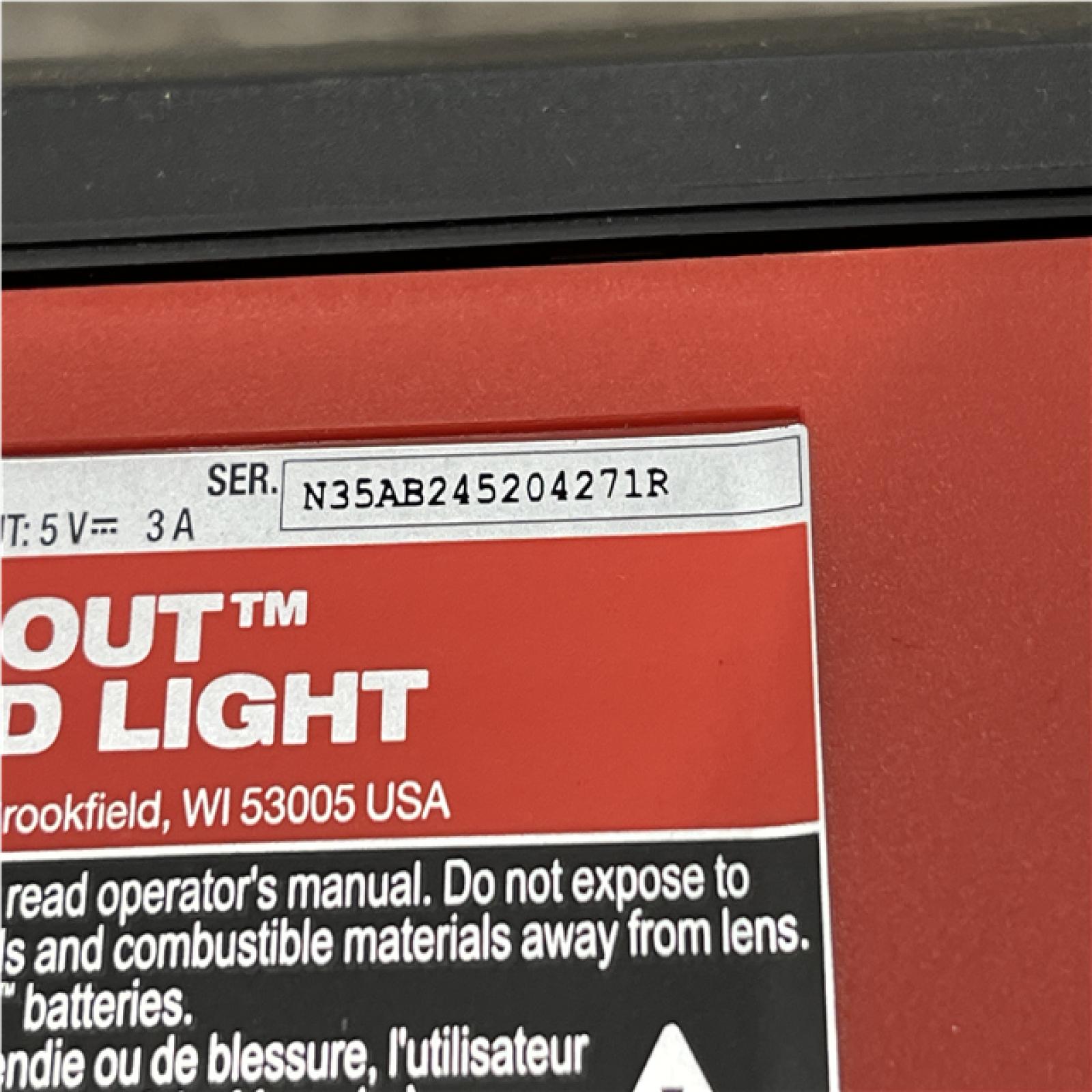 AS-IS Milwaukee 12-Volt Lithium-Ion Cordless PACKOUT Flood Light w/USB Charging