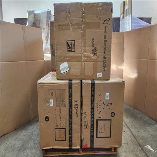 Phoenix NEW Naomi Home Elizabeth Modern DIY Modular Sectional Sofa Linen  Gray Pallet 7-Boxes (No Armrests)