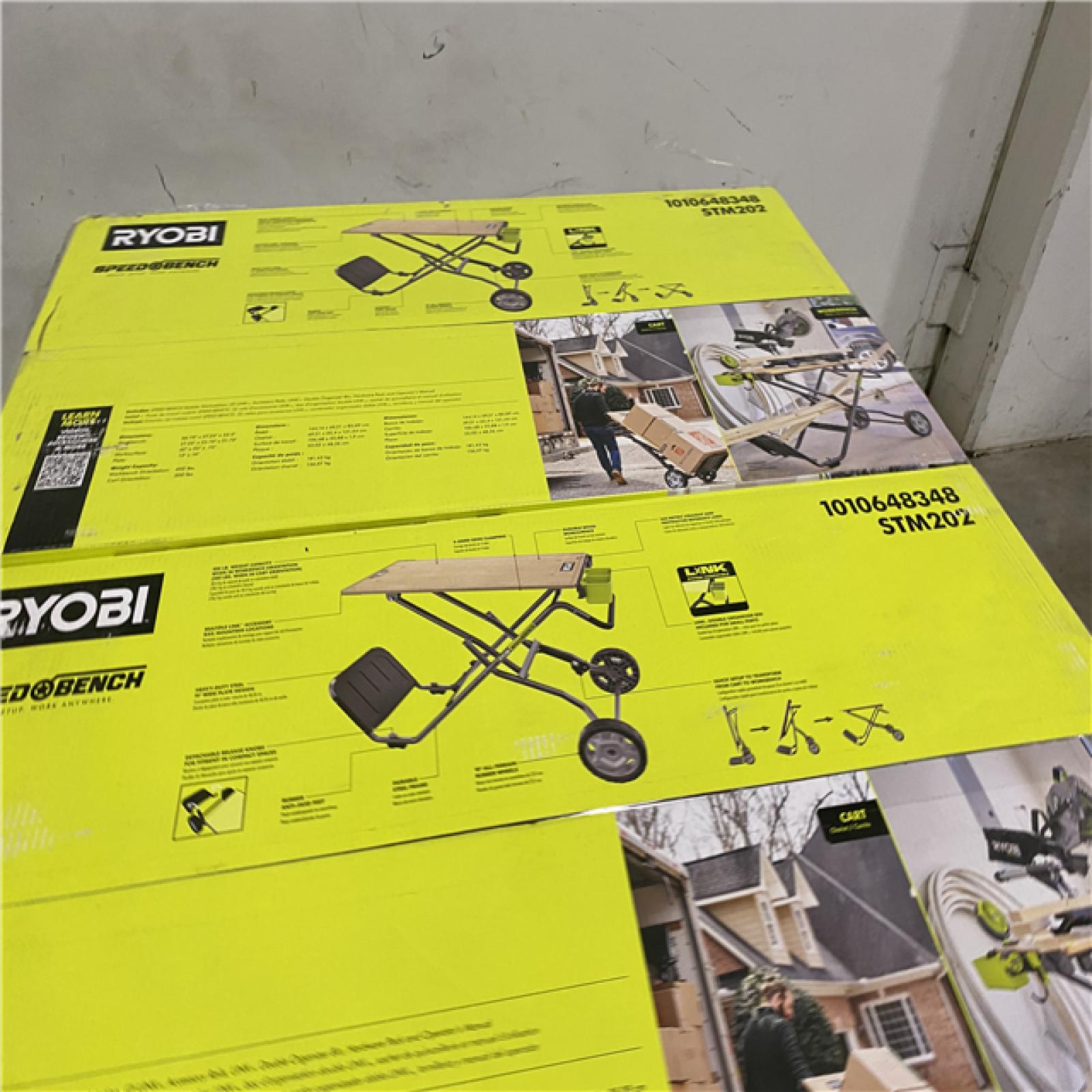 DALL AS LOCATION - NEW! RYOBI SPEED BENCH Mobile Workstation PALLET -(6 UNITS)