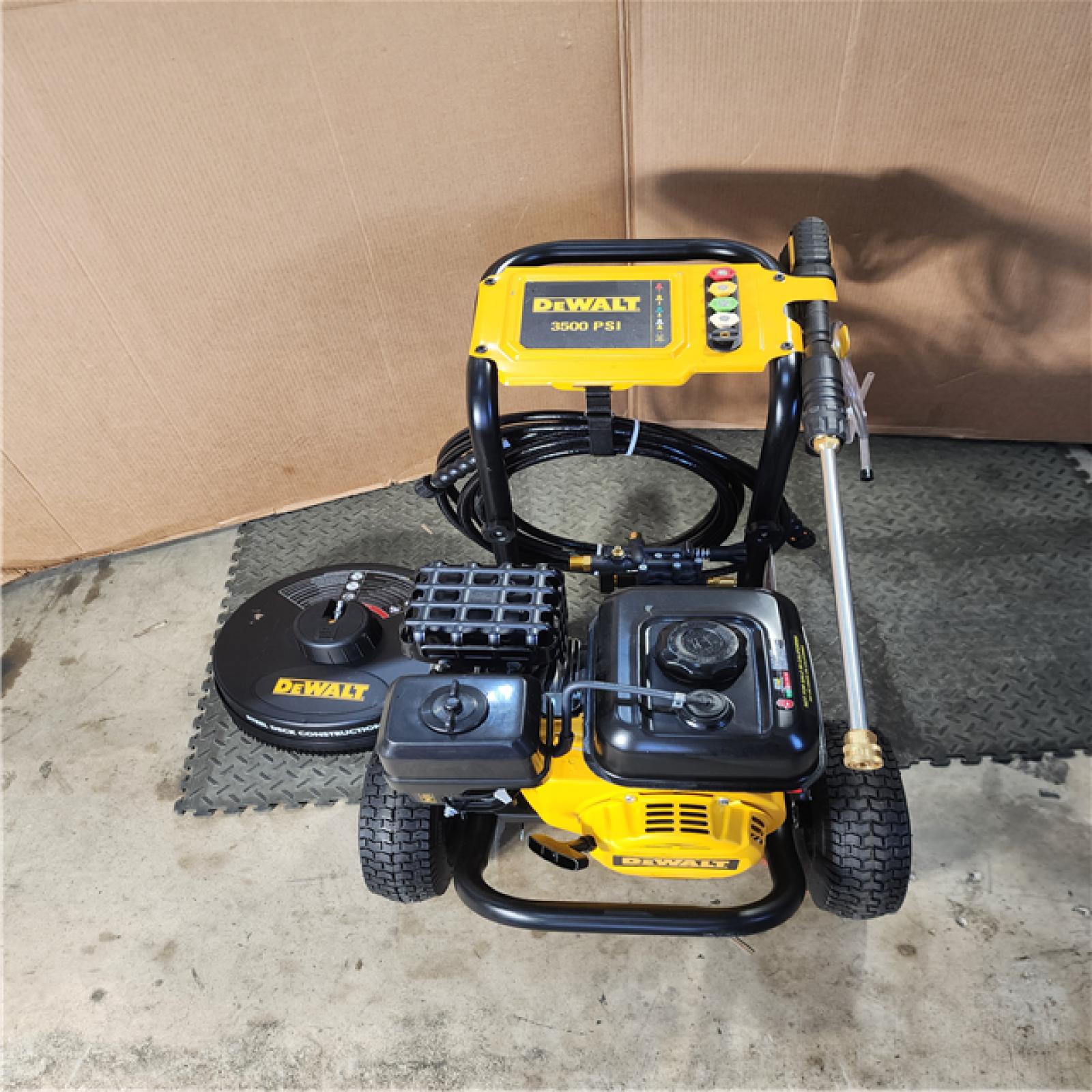HOUSTON LOCATION - AS-IS DEWALT 3500 PSI 2.5 GPM Cold Water Gas Pressure Washer with  208cc Engine and Surface Cleaner