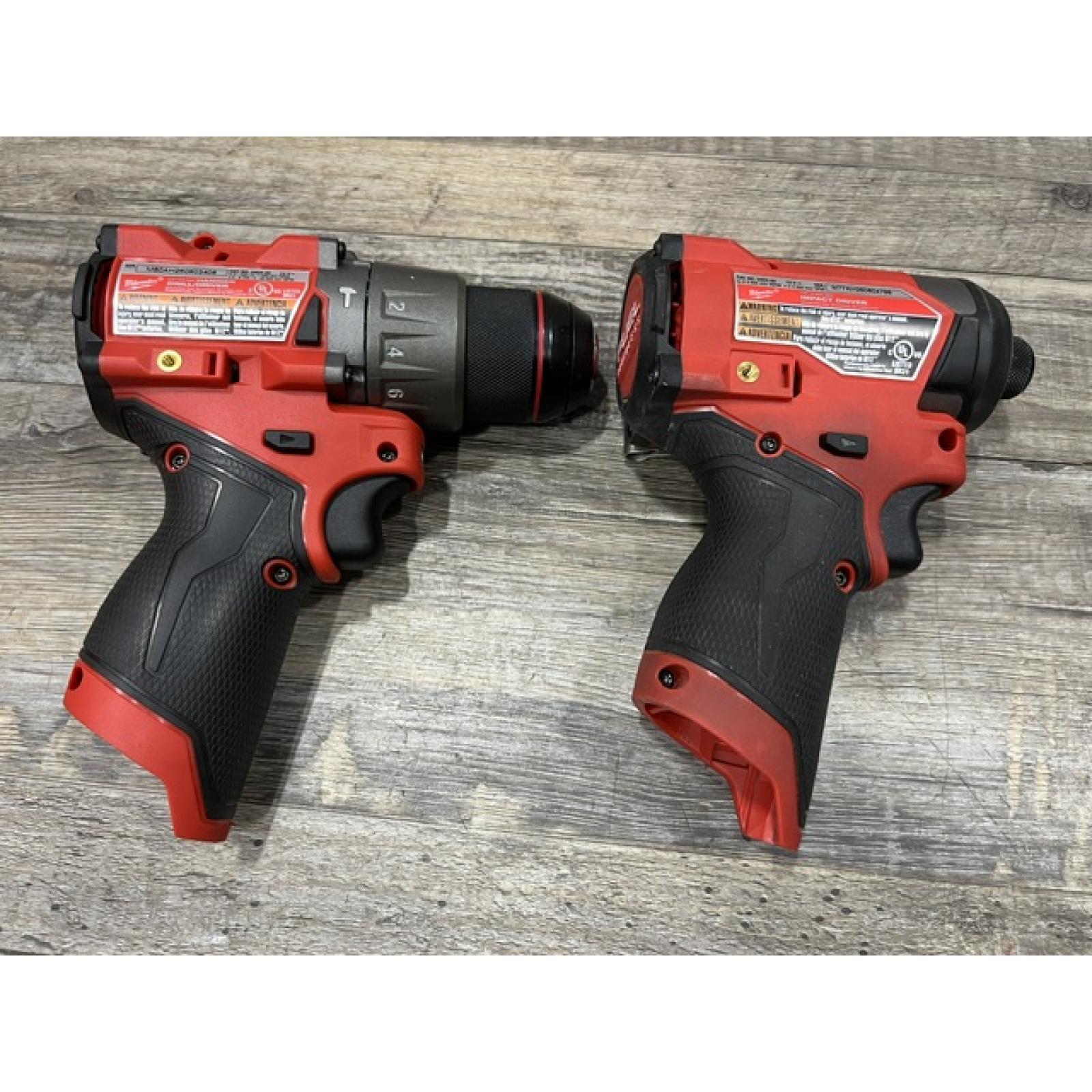 AS-IS Milwaukee FUEL 12-Volt Lithium-Ion Brushless Cordless Hammer Drill and Impact Driver Combo Kit