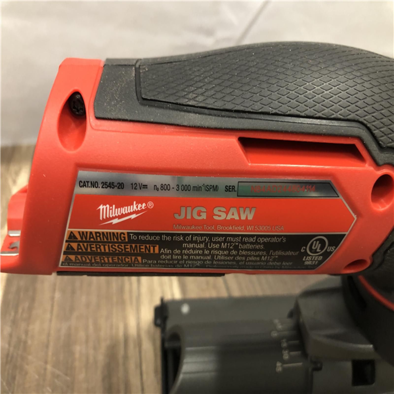 AS-IS Milwaukee M12 12V Fuel Lithium-Ion Cordless Jig Saw (Tool-Only)