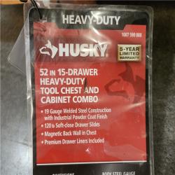 Phoenix AS-IS Husky Tool Storage 52 in. W x 20 in. D Heavy Duty Rolling Tool Chest Combo in Matte Black