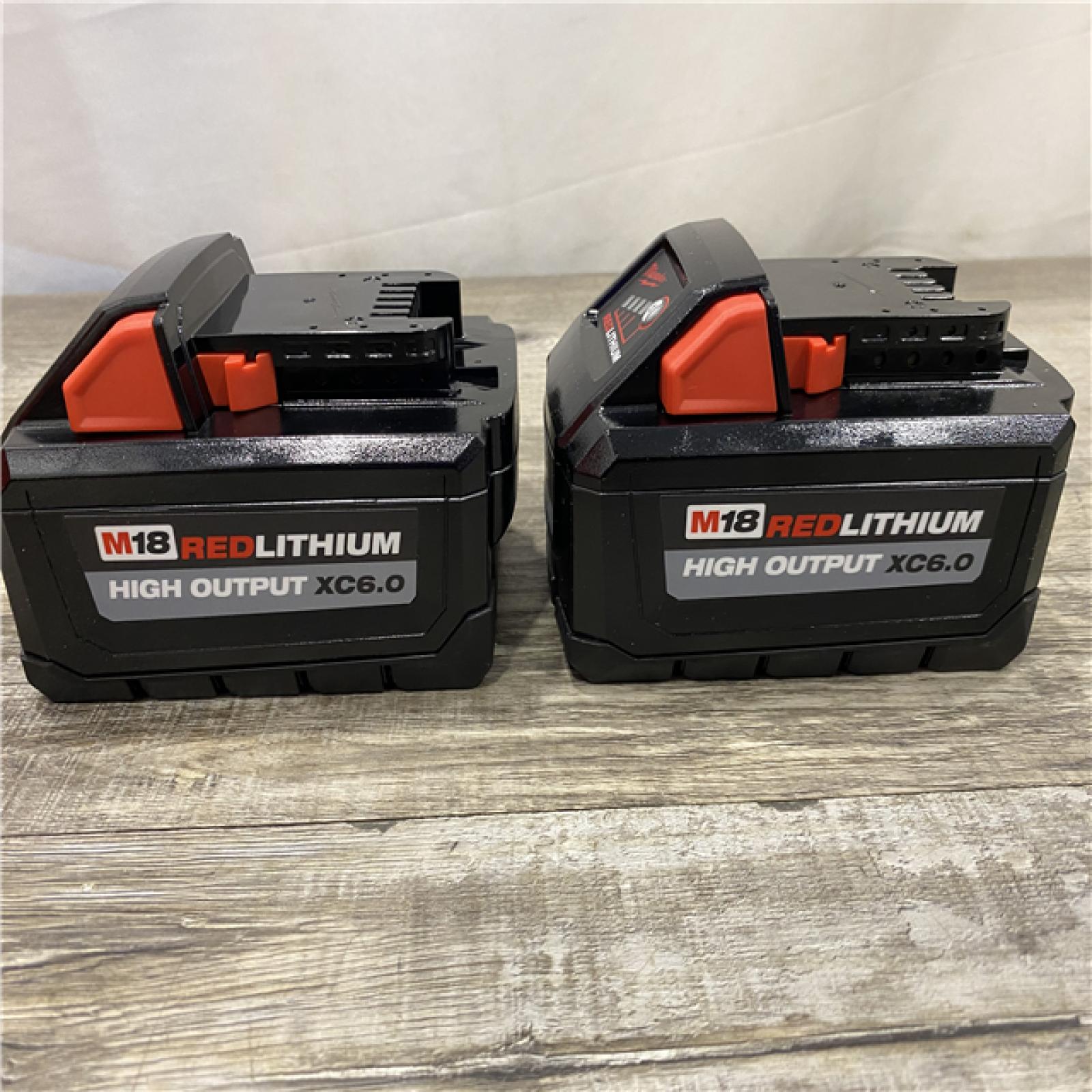 AS-IS Milwaukee 18-Volt Lithium-Ion High Output Battery Starter Kit with Two 6.0 Ah Battery and Charger