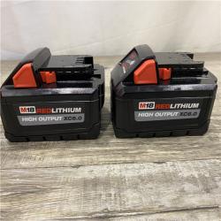AS-IS Milwaukee 18-Volt Lithium-Ion High Output Battery Starter Kit with Two 6.0 Ah Battery and Charger