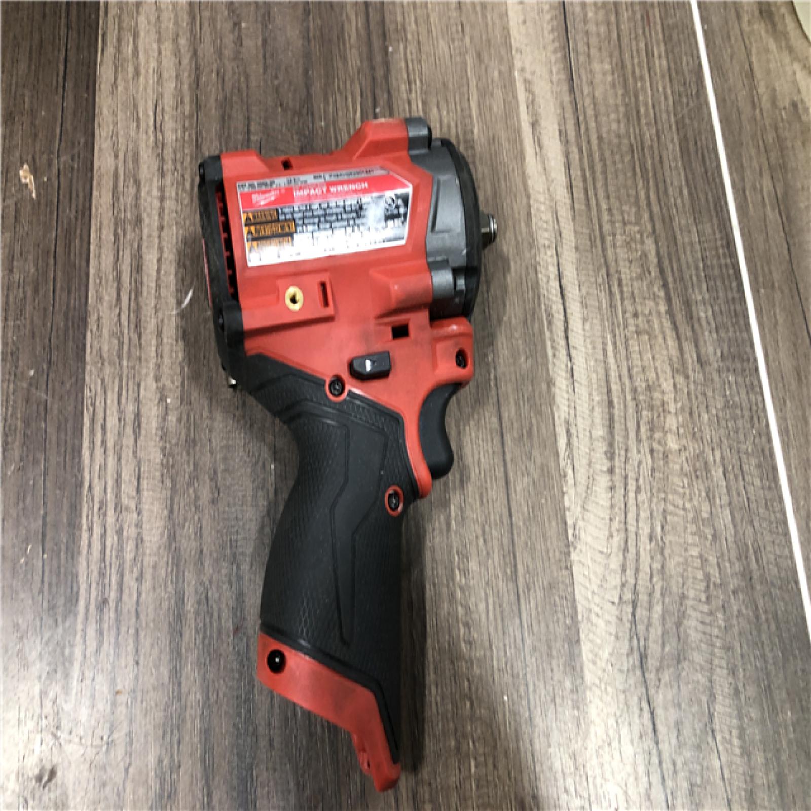 AS-IS Milwaukee FUEL 12V Lithium-Ion Brushless Cordless Stubby 3/8 in. Impact Wrench (Tool-Only)