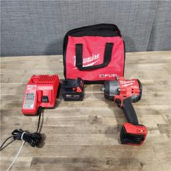 HOUSTON LOCATION - AS-IS Milwaukee M18 1/2 in. Cordless Brushless High Torque Impact Wrench Kit (Battery & Charger)