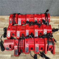 HOUSTON LOCATION - AS-IS MILWAUKEE BATTERY CHARGER PACK QTY - 15