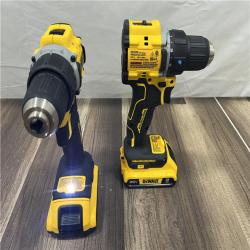AS-IS DEWALT ATOMIC 20-Volt Lithium-Ion Cordless Brushless Combo Kit (4-Tool) with (2) 2.0Ah Batteries, Charger and Bag