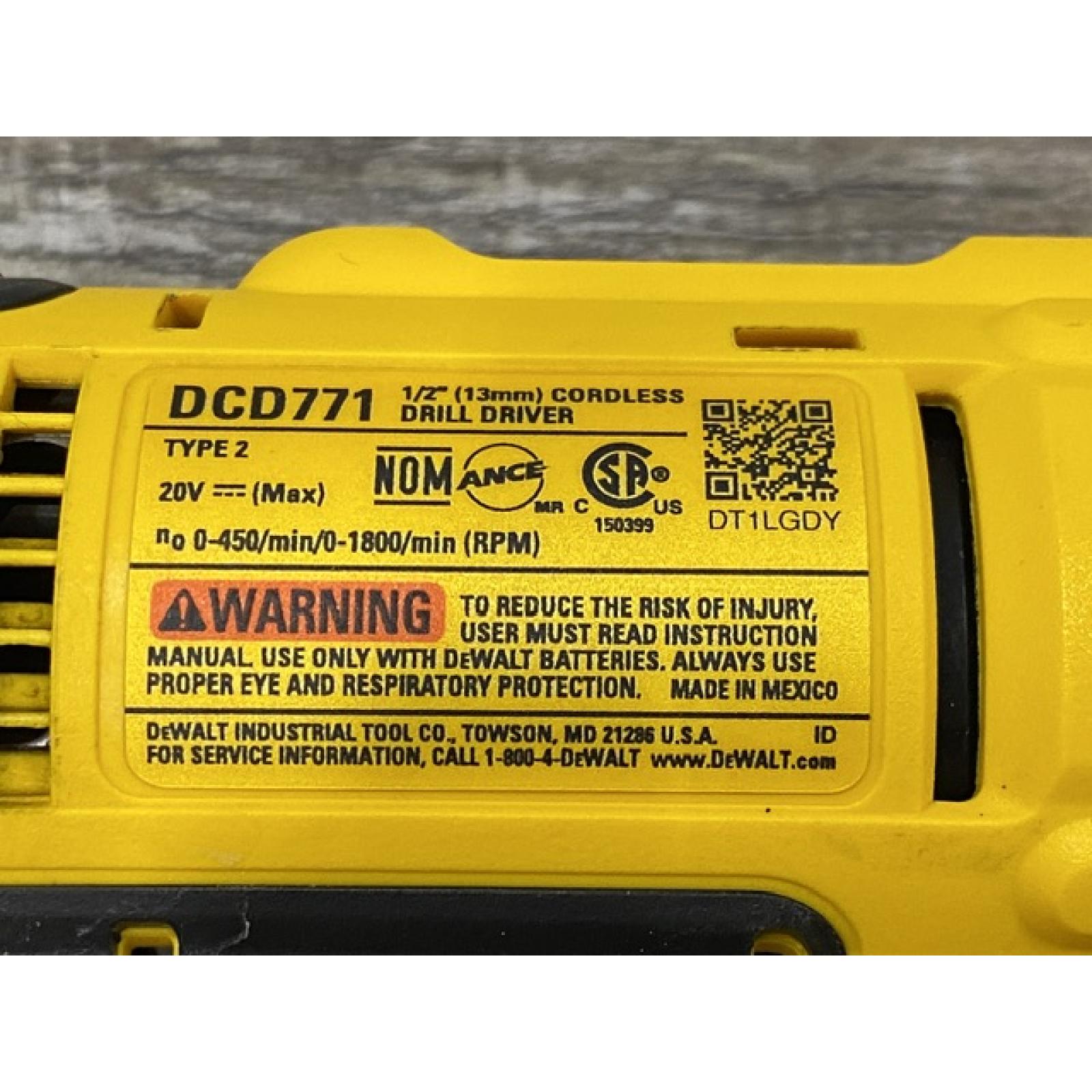 AS-IS DEWALT 20V MAX Cordless 1/2 in. Drill/Driver Kit