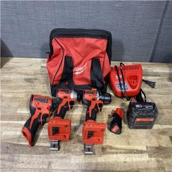 Houston Location AS-IS Milwaukee Drill Driver and Impact Drivers QTY/2 and Batteries QTY/2 with Charger