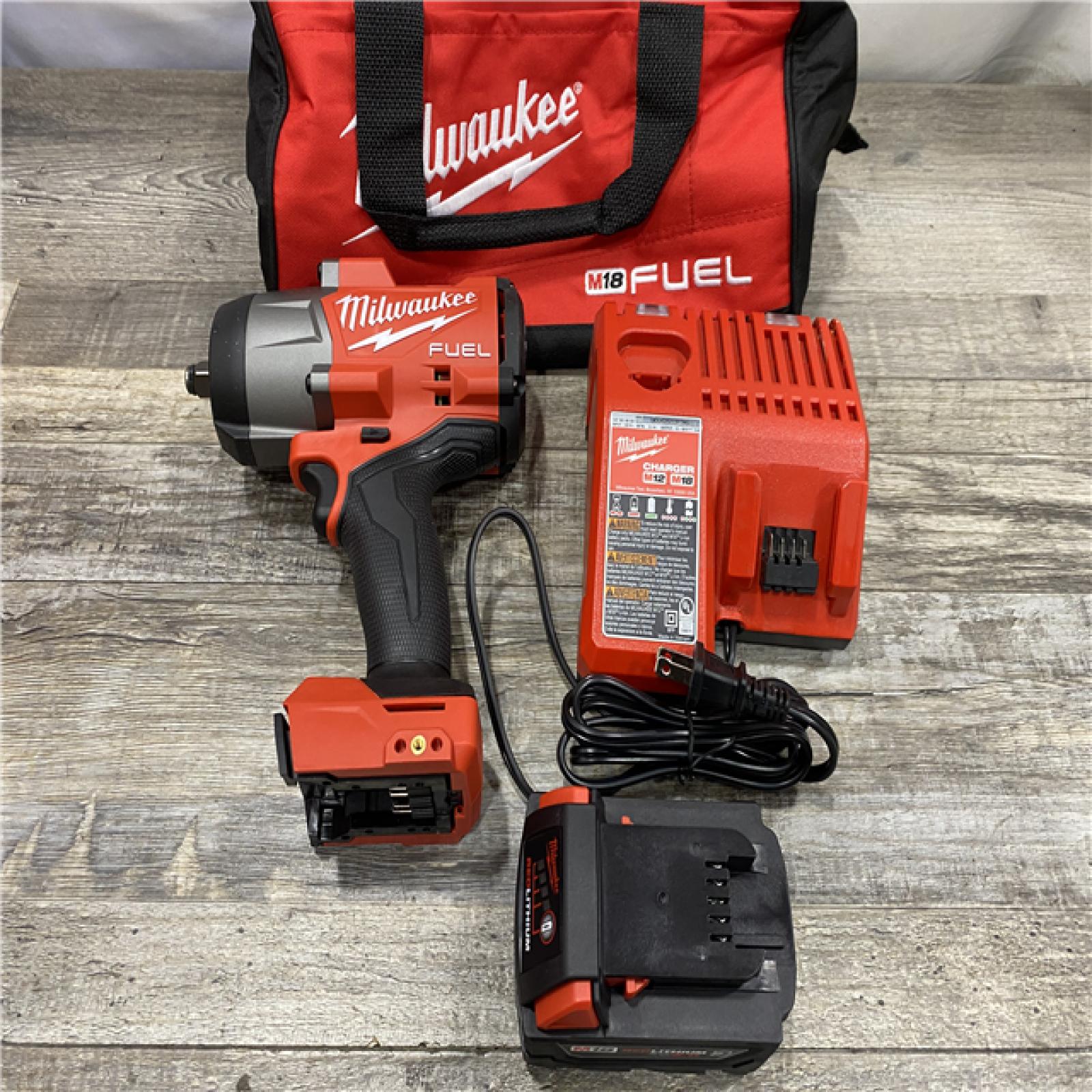 AS-IS Milwaukee FUEL 18V Lithium-Ion Brushless Cordless 1/2 in. Impact Wrench w/Friction Ring Kit