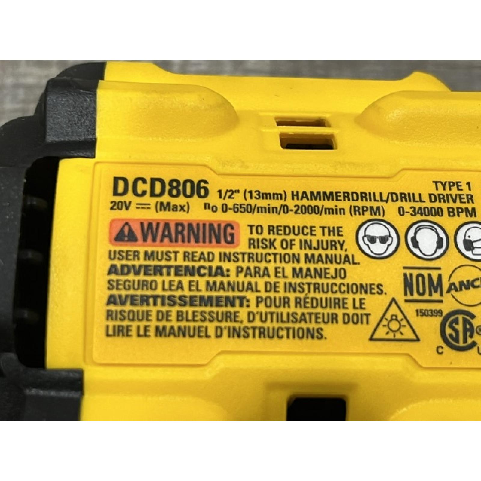 AS-IS DEWALT 20V XR Brushless Cordless 1/2 in. Hammer Drill (Tool-Only)