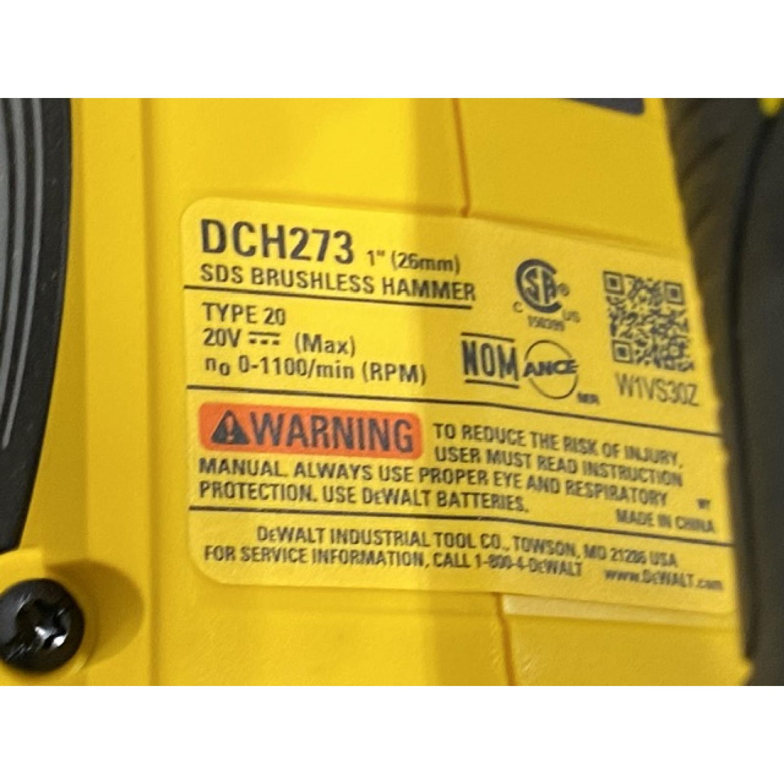 AS-IS DEWALT 20V MAX XR Cordless Brushless 1 in. SDS Plus L-Shape Rotary Hammer (Tool Only)